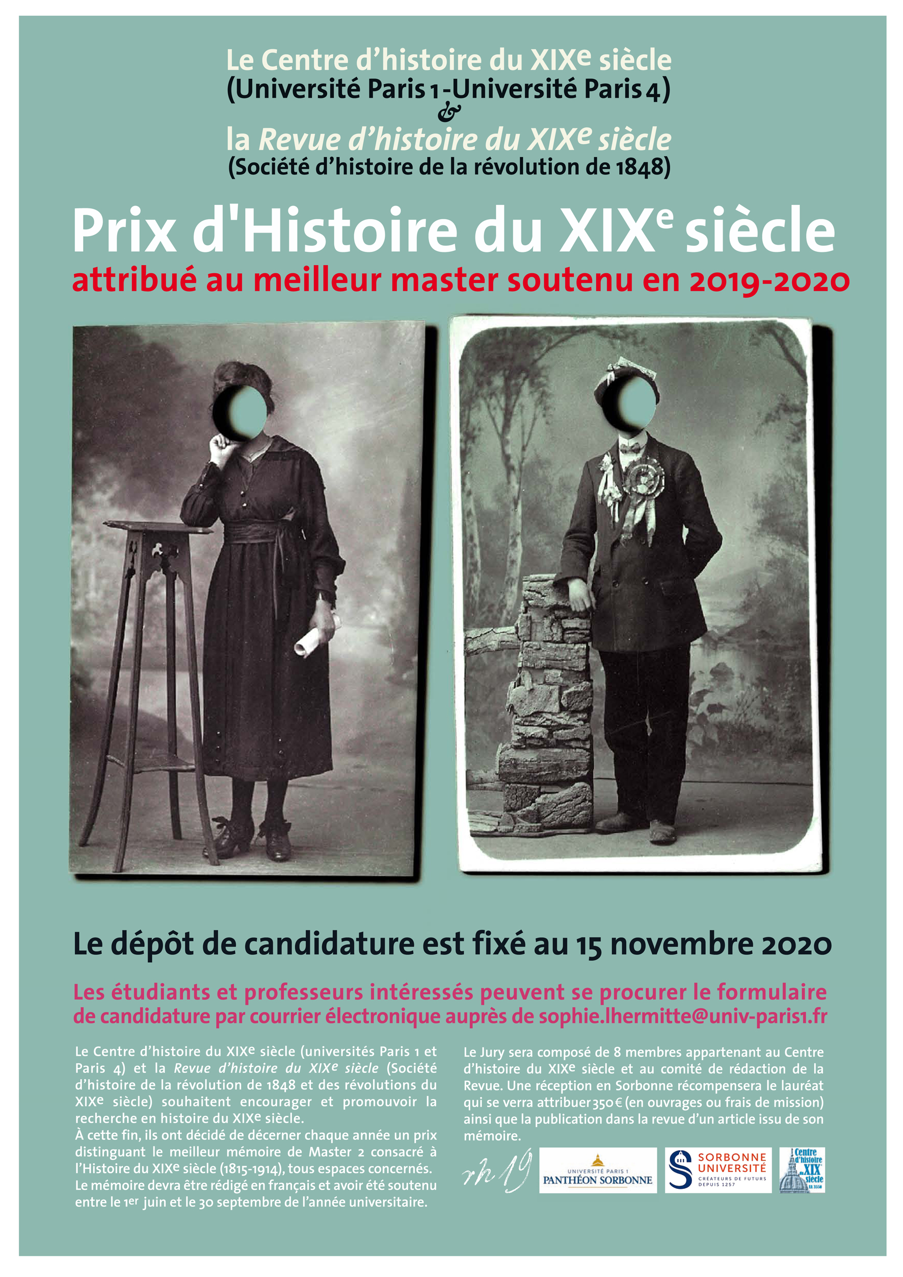 Affiche du Prix d'histoire du XIXe siècle 2020